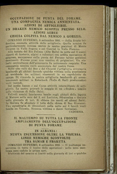 Il diario della nostra guerra : bollettini ufficiali dell'esercito e della marina